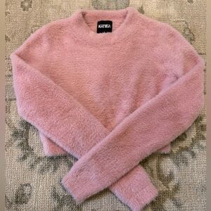Katie J NYC girls Mara Pink Fuzzy Sweater